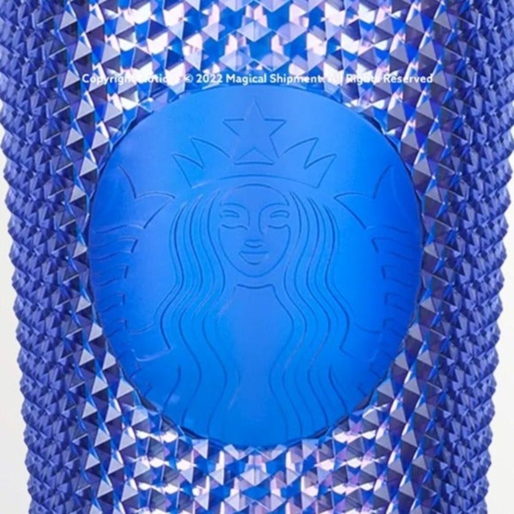 Walt Disney World 50th Anniversary Geometric Starbucks Tumbler with Straw – Blue - Picture 3 of 4